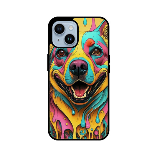 iPhone 15 - Unleash Joy with Our Anime Happy Dog Glass Cover